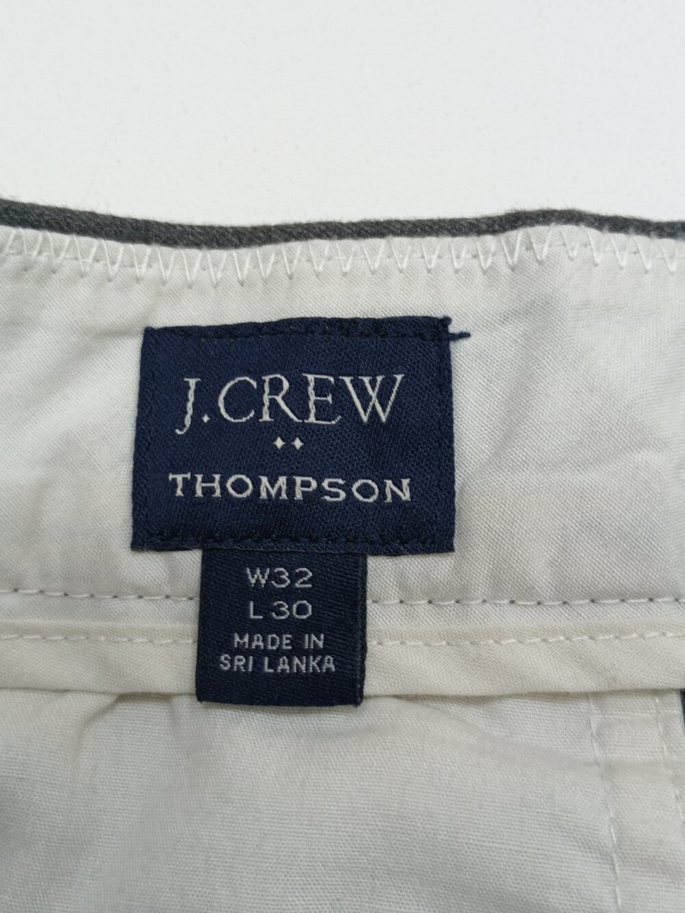 J.Crew Thompson Men’s 32x30 Charcoal Gray Cotton Tapered Pants Preppy - Picture 6 of 10